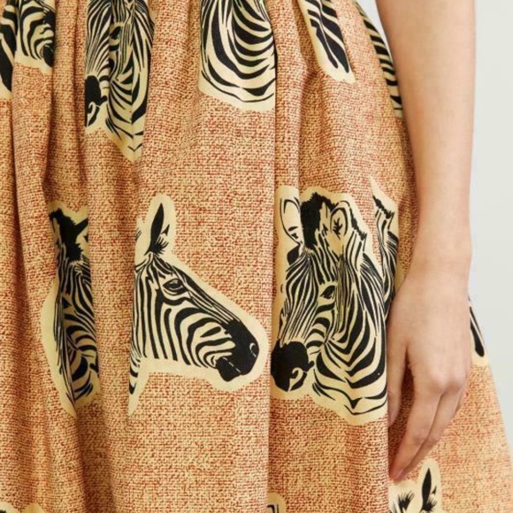NWT Sika x Anthropologie Zebra Print Midi Skirt Sz 12 - Picture 3 of 5